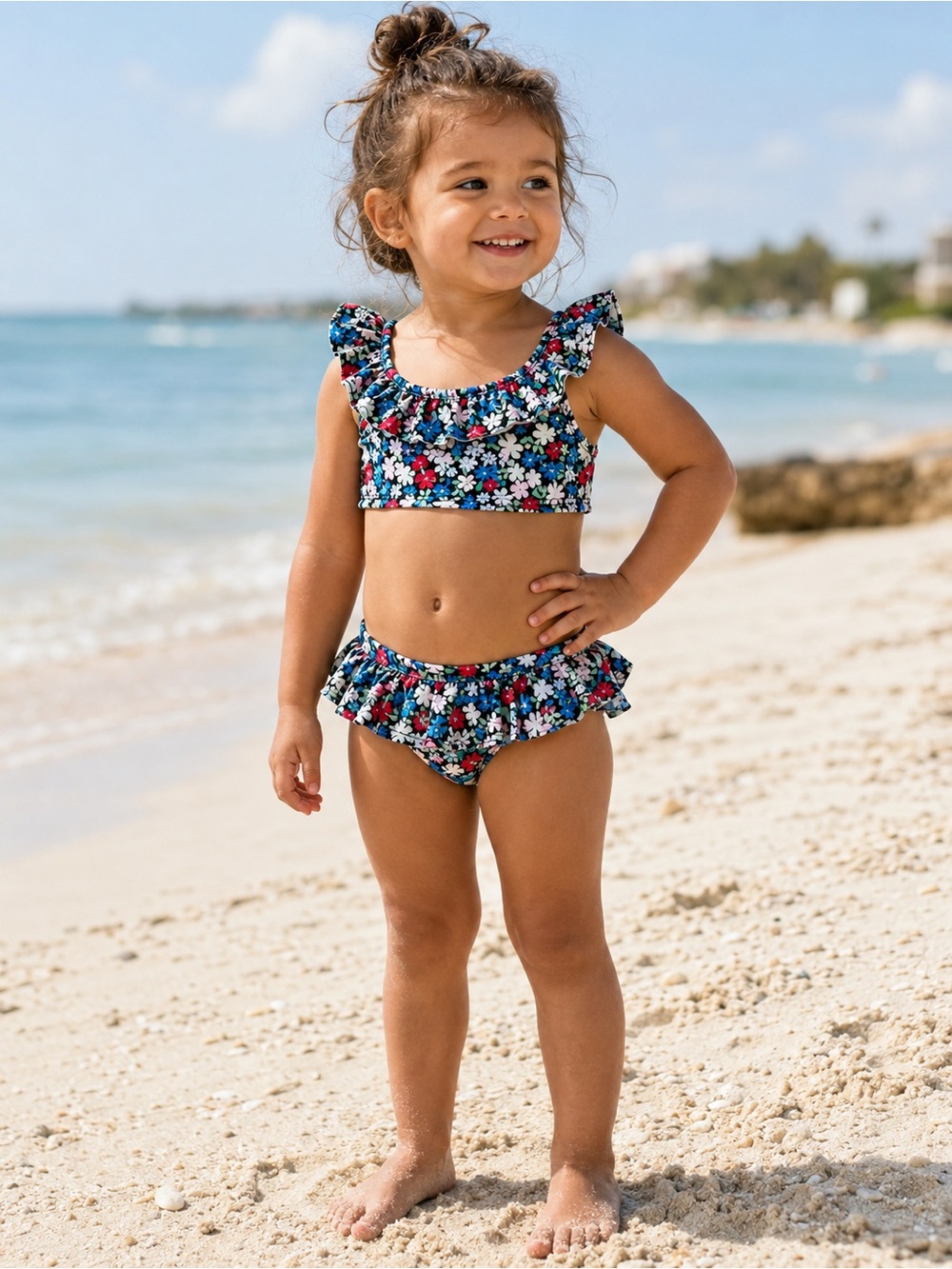 Old Navy Floral Two-Piece Swimsuit – Size 3T